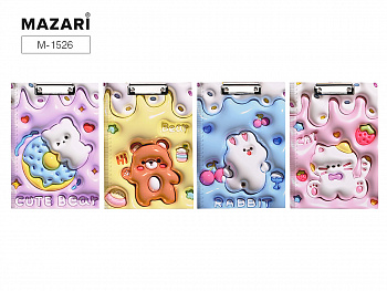 Планшет с верхним прижимом CUTE 3D, 21.8х31.5 см