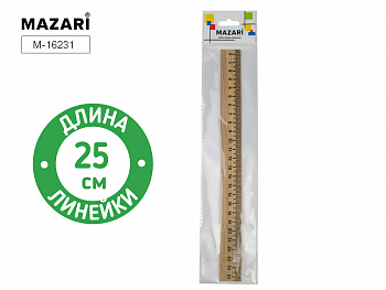 Линейка деревянная 25 см