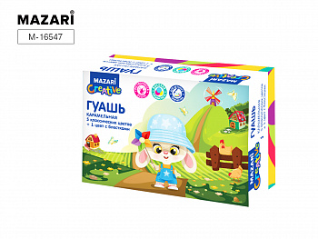 Гуашь карамельная с блёстками, 5+1 цвета
