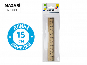 Линейка деревянная 15 см