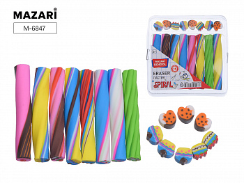 Набор ластиков SPIRAL, фигурные, 16 шт