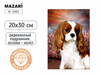 Алмазная мозаика СОБАКА, 20х30, част. выкладка