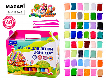 Mасса д/лепки, 48цв, стек 3шт, карт.коробка/ОПП-уп